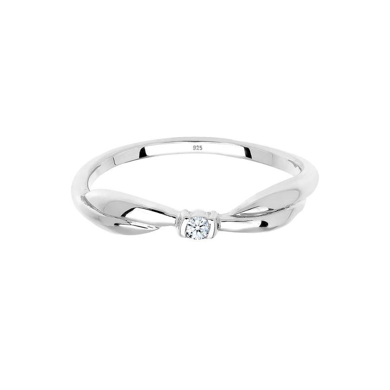 Diamore Women's Ring - 925 Sterling Silver-White Diamond - 0605160213