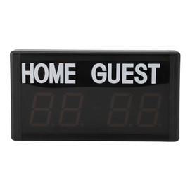LED Score Board, Basketball 4 Digit Wall Mount Digital Scoreboard with Wired Button, Remote Control, Aluminum Alloy Electronic Scoreboard for Basketball, Football, Volleyball Games