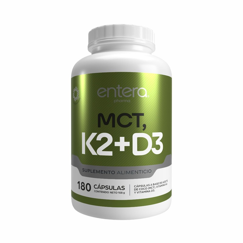 Entera | Vitamina D3 + K2 con MCT | Fórmula