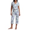Karen Neuburger Women's Capri Girlfriend Pajama Set, Multi Floral Paisley