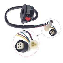 Carbpro 59V-83973-09-00 Left Handlebar Switch Control Engine Start Run Off Headlight for Yamaha Big Bear 350 Warrior 350 Moto-4 225/250/350 PRO-4 Terra Pro YFM225/250/350 YFP350 YFU