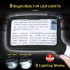 Arsir 3X Folding Magnifying Glass with Light, Retancular Lighted Magnifier