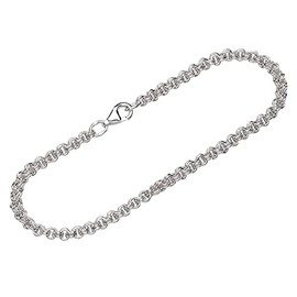 NKlaus 12588 Men's Solid Bracelet 925 Sterling Silver 19 cm Anchor Chain, Sterling Silver