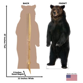Cardboard People Brown Bear Life Size Cardboard Cutout Standup
