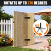 Lainballow 4 Pcs Heavy Duty Gate Hinges, Black Door Hinges,