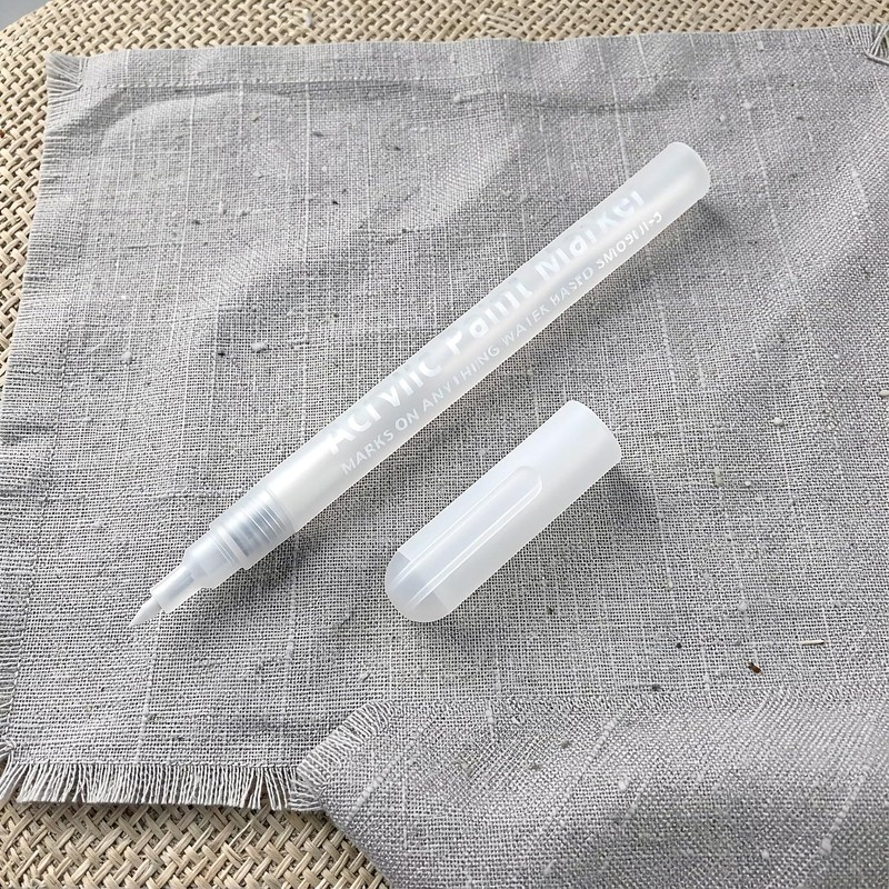 ibasenice Rotulador de esmalte de uñas blanco de secado rápido,