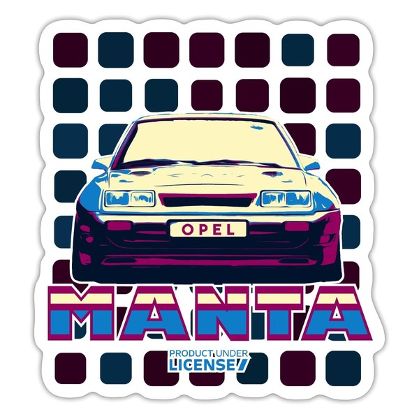 Spreadshirt Vauxhall Manta Front View Cool 80s Design Sticker, 10