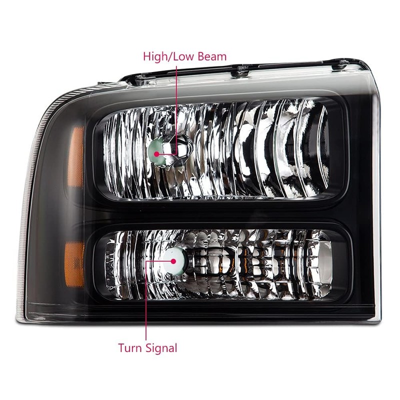 G-PLUS Headlights Assembly, Compatible with 2005 2006 2007 Ford F250