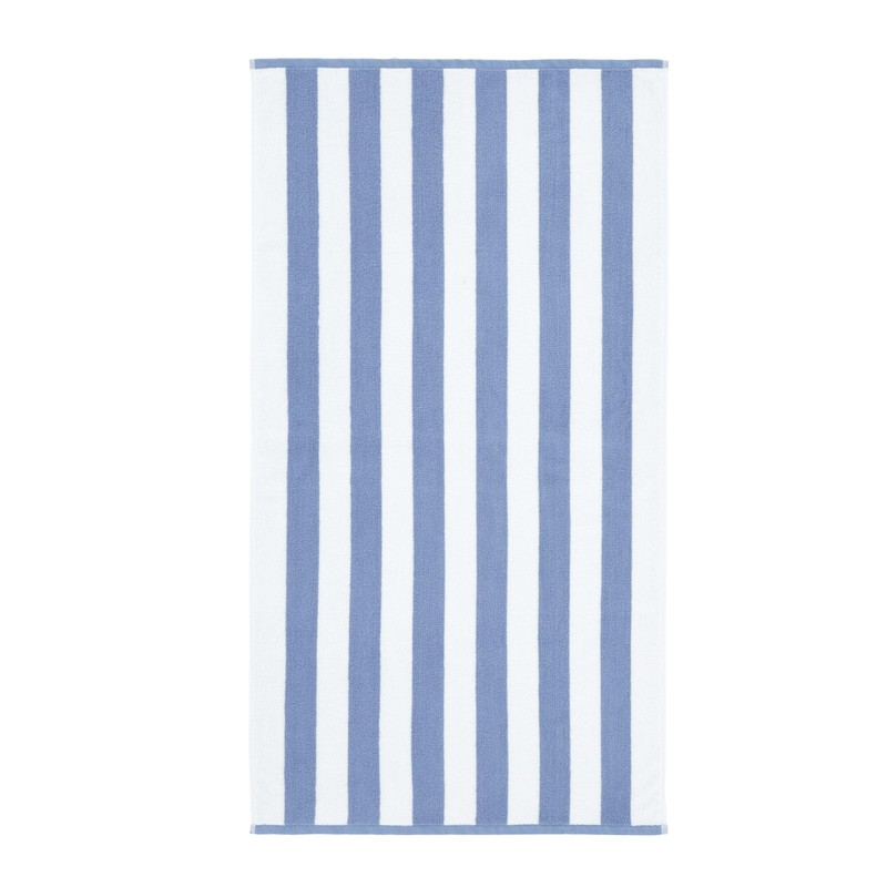 Bianca Reversible Stripe 70x120cm Cotton Jacquard Bath Towel Blue