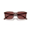 COACH Men's HC8411U Universal Fit Square Sunglasses, Transparent Mahogany/Wine Solid,