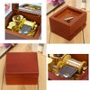 Wind-Up Wooden Music Box with Gold-Plating Movement in,Fur Elise,Brown