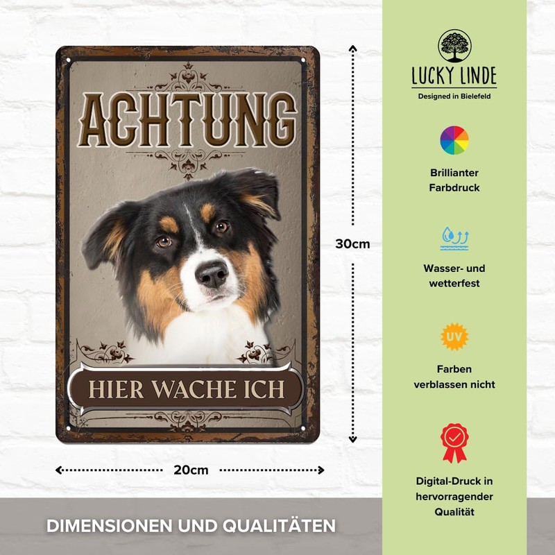 30 x 20 cm Weatherproof Tin Sign, Warning Gate Sign,