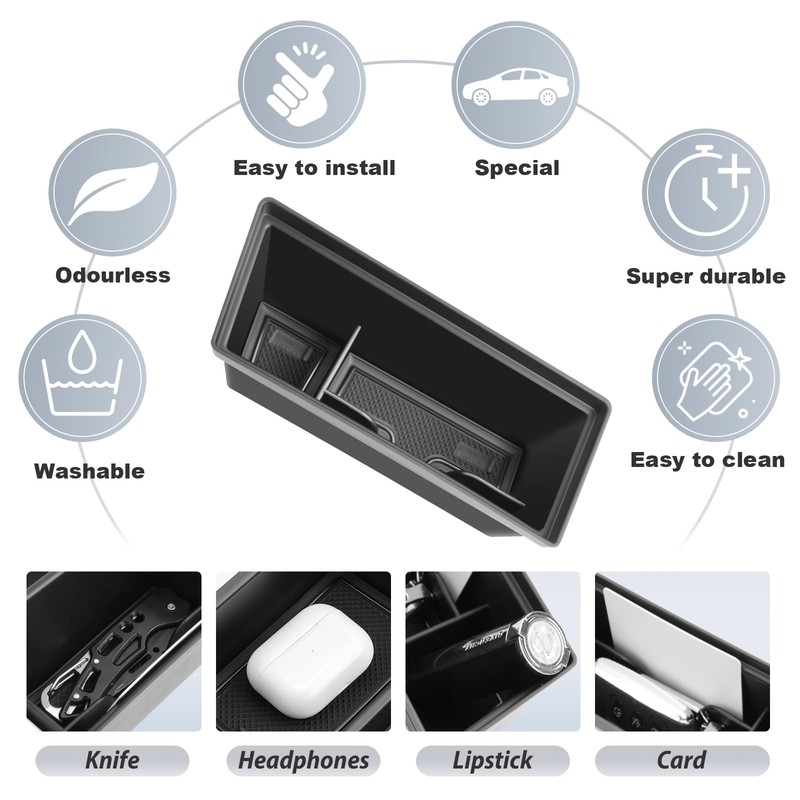 SKTU for 2024 2025 2026 VW Atlas Center Console Organizer