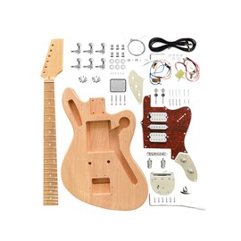 Fistrock DIY Electric Guitar Kit Beginner Kit 6 String Right Handed with Mahogany Body Mahogany Neck Rosewood Fingerboard Chrome Hardware Build Your Own Guitar.