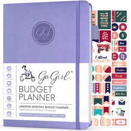 GoGirl Budget Planner – Monthly Financial Planner Organizer Budget Book. Expense Tracker Notebook Journal to Control Your Money. Undated – Start Any Time, 5.7'' x 8.5'', Lasts 1 Year – Lavender