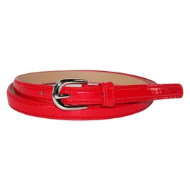 CTM® Women's Skinny Dress Belt, Large, Red