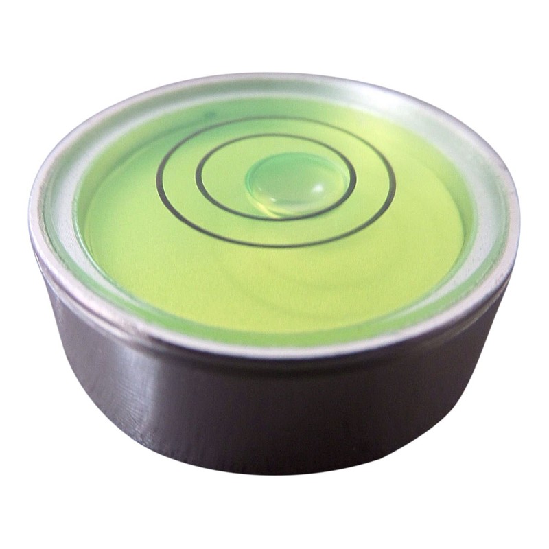 Small Metal Round Circular Bulls Eye Spirit Bubble Level (Green
