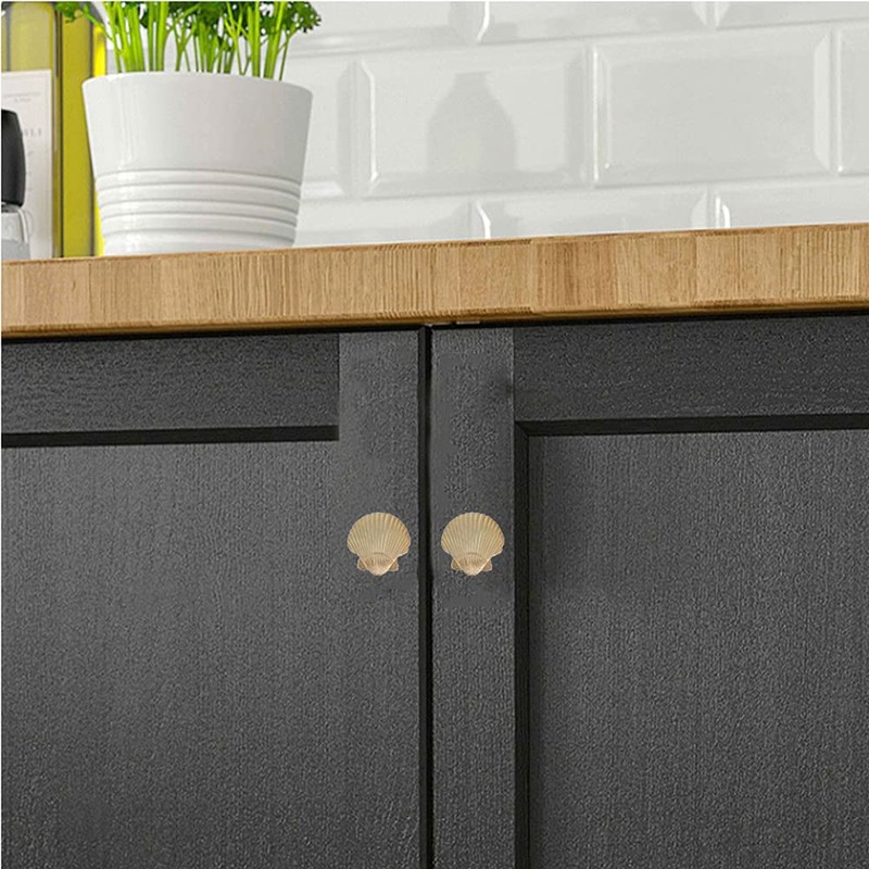 brandname RRRuo Seashell Cabinet Knobs Zinc Alloy for Wardrobe Dresser