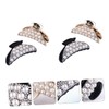 Healvian 4pcs Women Hair Clips with Rhinestone and Pearl Design