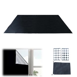 1PCS Blackout Blind Traceless Removable Fits Any Size Shape of Windows Black Out Window Film for Bedroom Travel RV Car (2.5M × 1.5M)