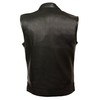 Milwaukee SOA Men's Naked Cowhide Leather Vest Zipper & Snap