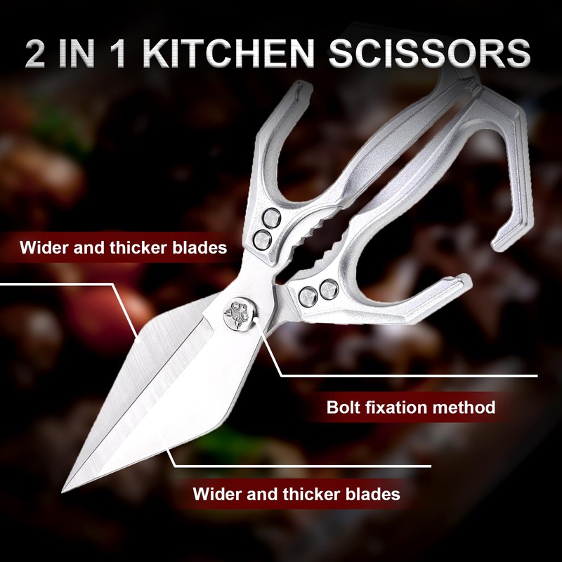 Kitchen Shears,Multifunctional Heavy-Duty Kitchen Shears,Japanese High-Carbon Steel Culinary Shears for