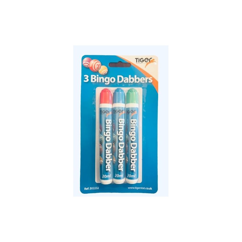 Tiger Bingo Dabber Blister Pack of 3