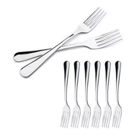 Yajad Hogar Tenedor Mesa 12 Pack Liso Acero Inox Ideal Para Restaurante