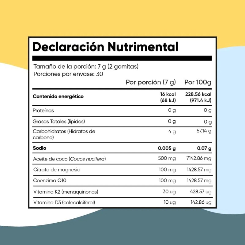Vitamina D3 + K2 Coconut Oil En Gomitas 60 Gummies