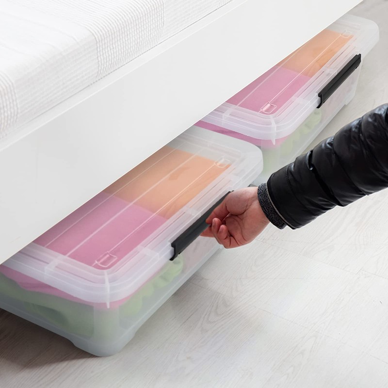 Innouse 40 Quart Under Bed Storage Bin with Wheels, 3