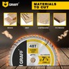 GRAFF 7-1/4-Inch 48-Tooth Circular Saw Blade for Wood Plywood Drywall