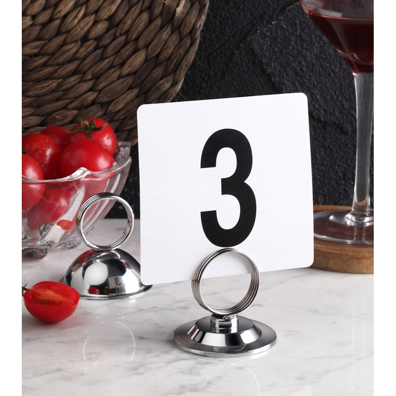 New Star Foodservice 1-25 Table Numbers, 4" x 4", White
