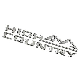 High Country Namteplate Emblem 3D Badge Fender Rear Tailgate Sticker Replacement for Silverado Sierra (Chrome)