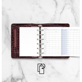 Filofax Personal Organizer Refill, Starts January 2026, Small, Horizontal Ear Planner, White, 26-68201