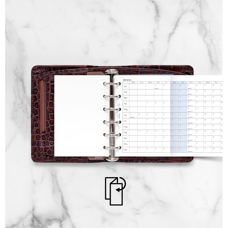 Filofax Personal Organizer Refill, Starts January 2026, Small, Horizontal Ear