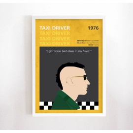 Taxi Driver (1976) Minimalistic Film Poster  - X-Large (36x24 inches)