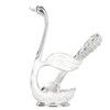 Silver Swan Dinnerware Set Swan Base Holder Teaspoon Cutlery Set