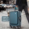 Udorich Lightweight 20-Inch Carry-On Luggage with Front Pocket & USB