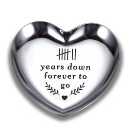 STVK Copper Anniversary Present for Him Her, 7th Wedding Gifts for Husband from Wife, 7 Year Anniversary Jewelry Tray for Women Men, Iron Tin Present for 7th Couples Wedding Regalos De Aniversario