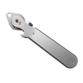 IKAAR Can Opener, Manual Can Opener, Lid Opener, Stainless Steel Can Opener, Portable Jar Opener, Kitchen Aid Opener for Camping and Chicken, Silver