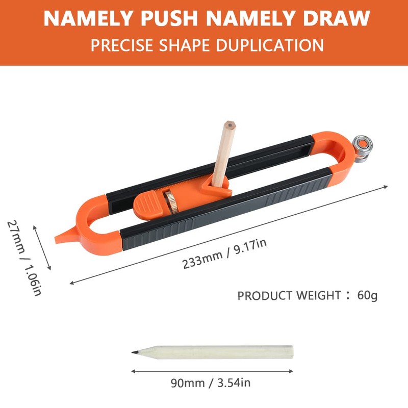 flintronic Profile Scribing Ruler Contour Gaug with Lock, Precisely Copy