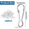 100 Pcs Flag Pole Clip Snap Hooks Mini Metal Spring