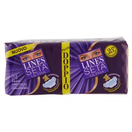 Lines – Absorbent, Ultra Long With Wings, Hypoallergenic, Double Pack – 24 Pieces