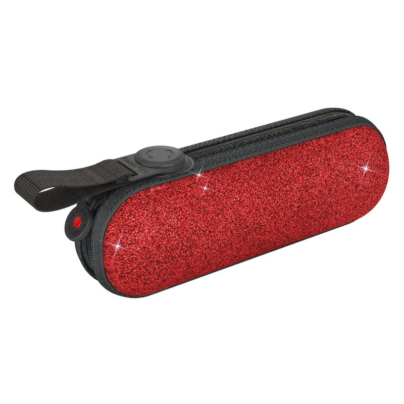 Knirps X1 Super Mini Pocket Umbrella in Case Glam Red