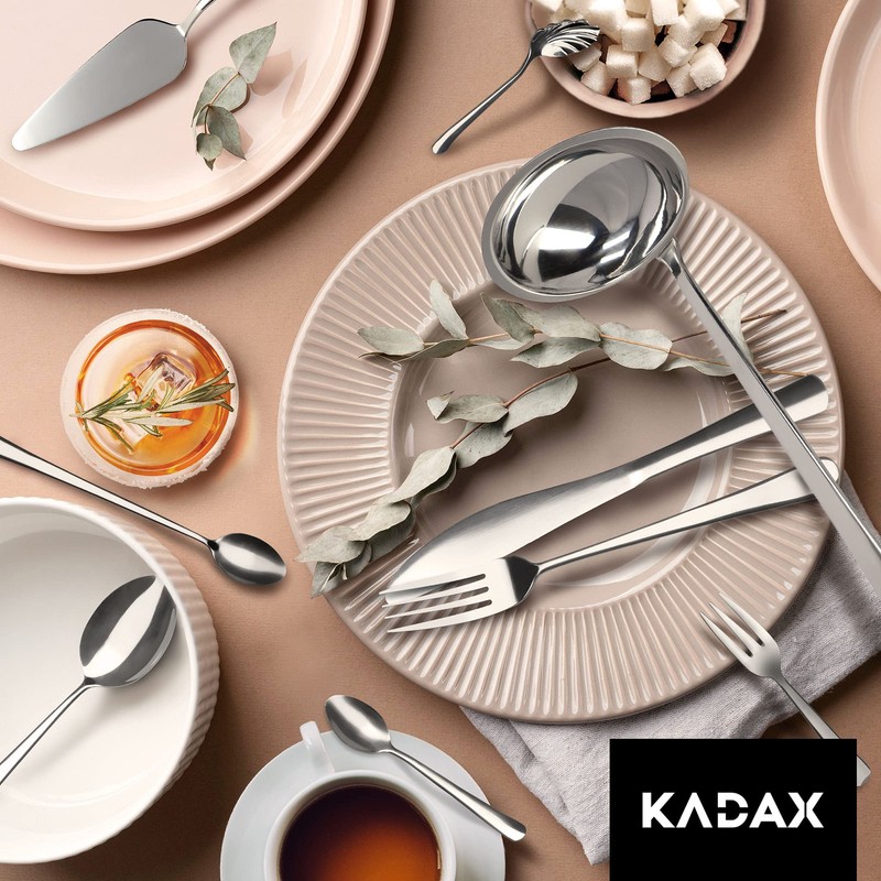 KADAX Long Stainless Steel Spoons, Set of 2, Spoons for