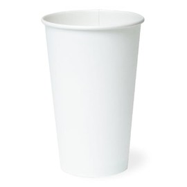 Sunup SMT-520PP Paper Cups, Large Size, 17.3 oz, 50 Pieces, Cardboard, Disposable, Plain White for Any Occasion, Double Sided Polyethylene Laminated for Hot & Cold Comfort, Perfect for Takeout