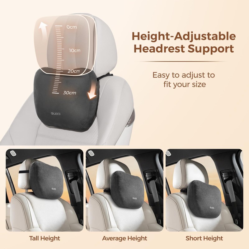 BEBAS Car Headrest Pillow, Comfy Car Neck Pillow for Driving