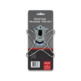 Café Ole T4287/C Trivet Ring Reducer for Gas Hobs Suitable for Stovetop Coffee Makers Moka Pots Percolators, Stainless Steel, 9.5 x 9.5 x 0.6 cm