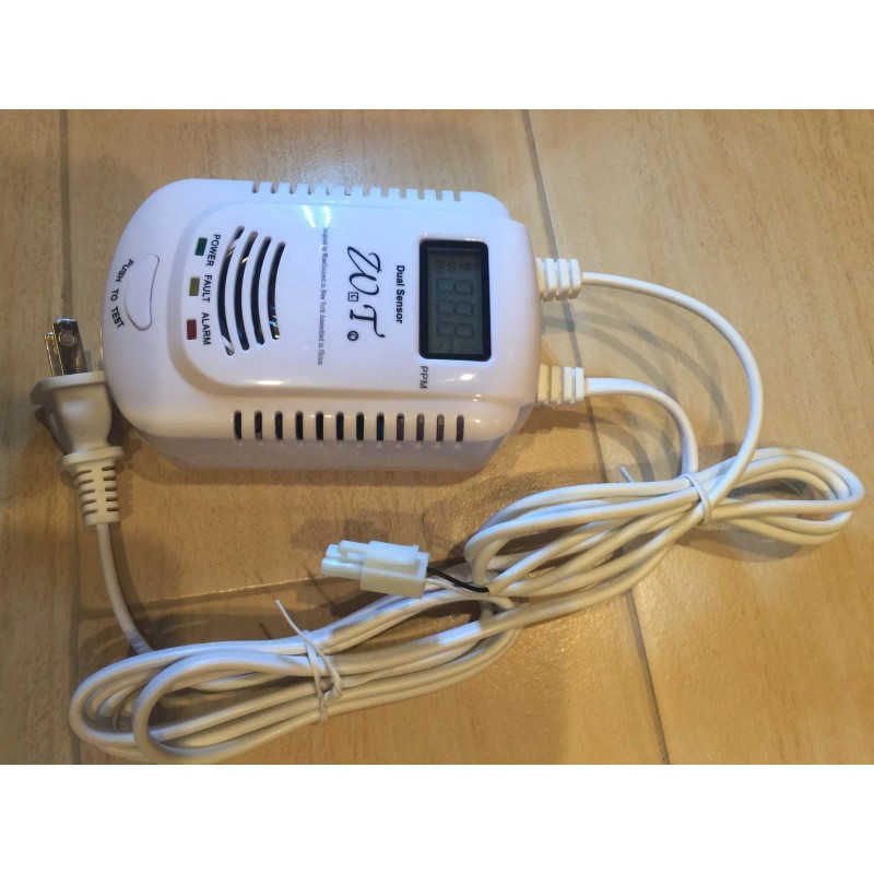 WiseConnect Plug-In CO and Explosive Gas Alarm with Backup battery