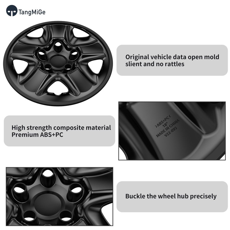 TangMiGe 4-Pack Wheel Skins Compatible with Toyota Tundra 2007-2021, 18